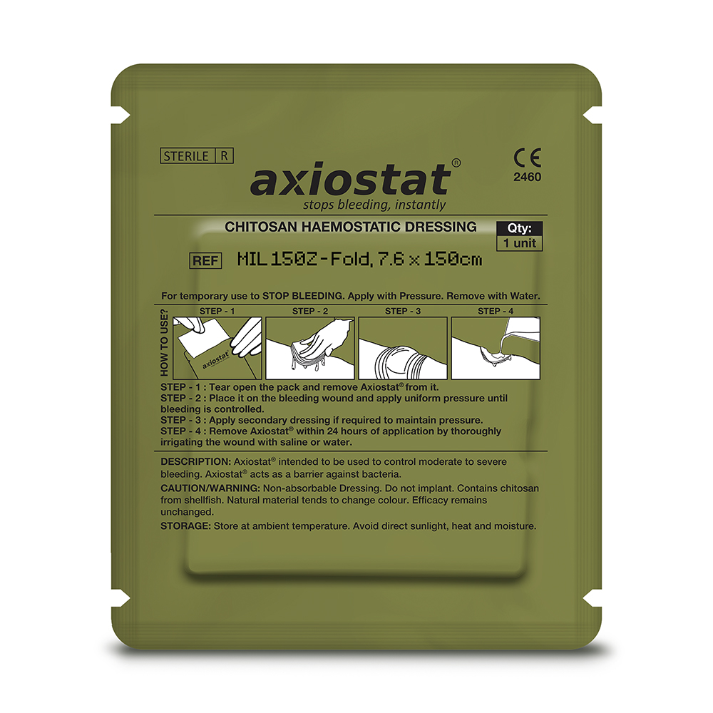 Axiostat Military 150cm Z fold Haemostatic Gauze