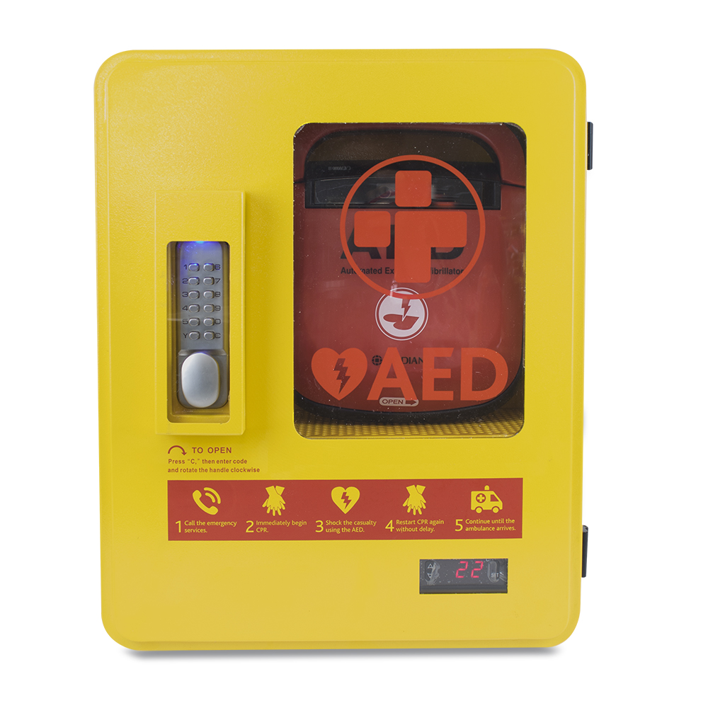 Heated AED First Aid Cabinet - Lockable - Image 5
