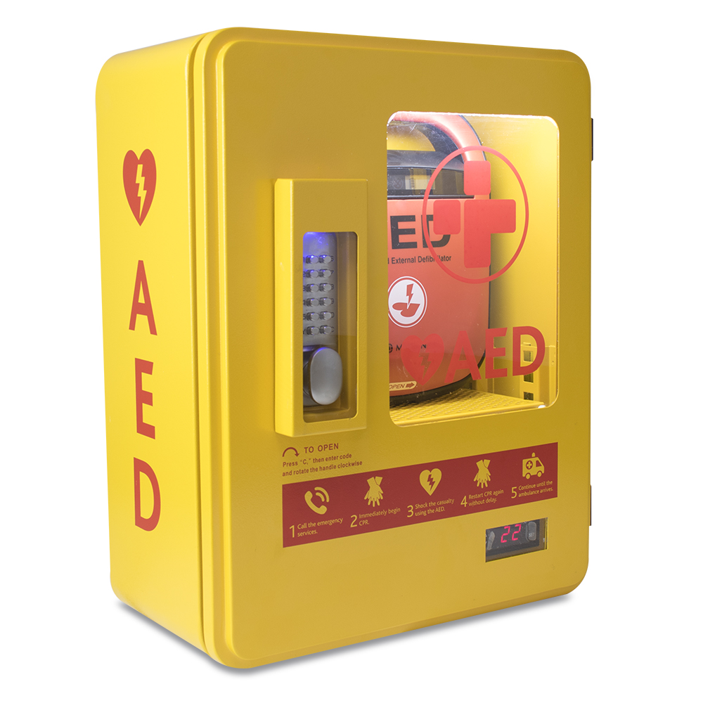 Heated AED First Aid Cabinet - Lockable - Image 4