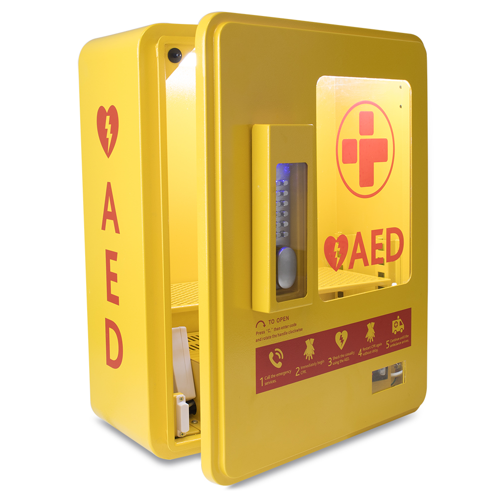 Heated AED First Aid Cabinet - Lockable - Image 3