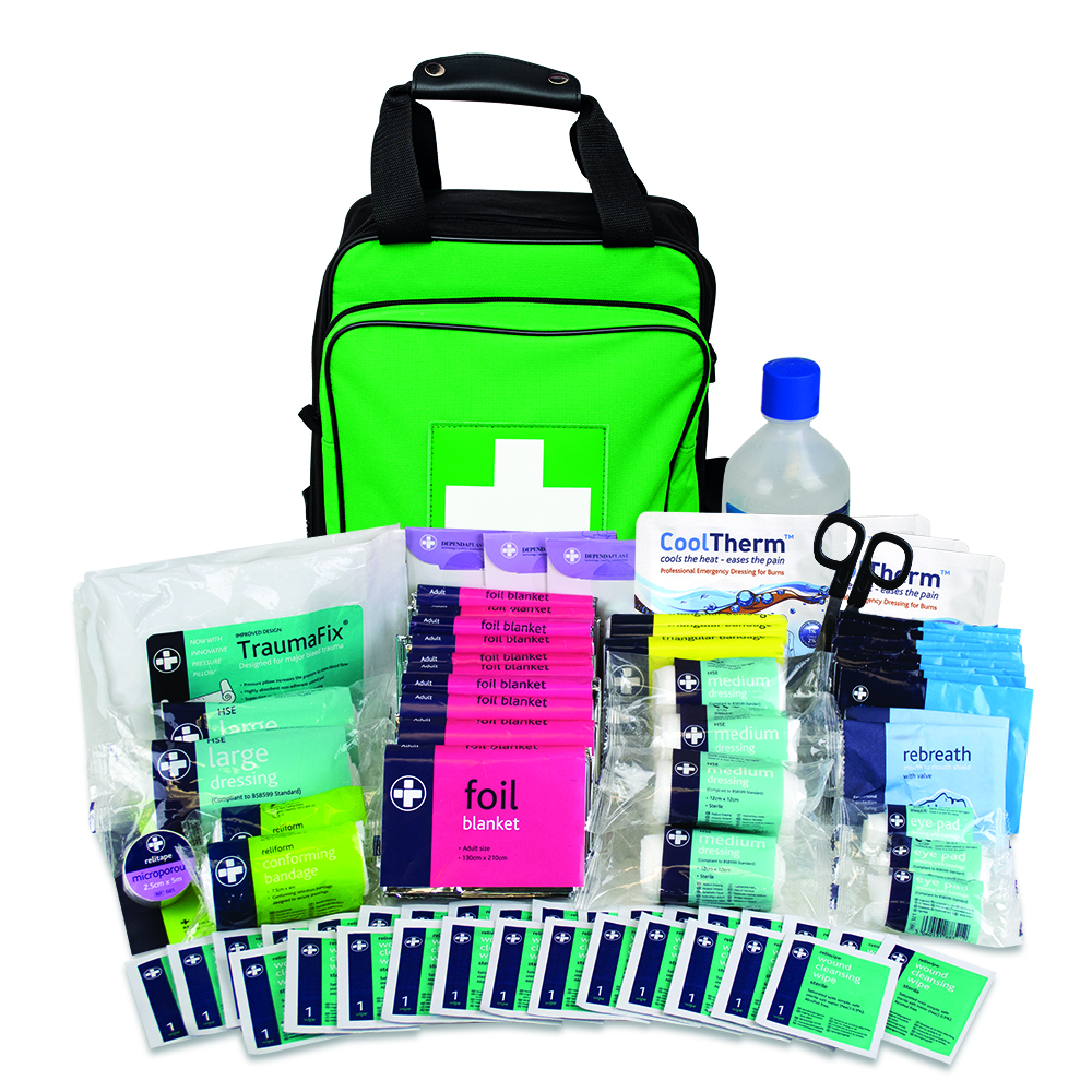 Workplace BS8599-1 First Response Kit - Rucksack - Green