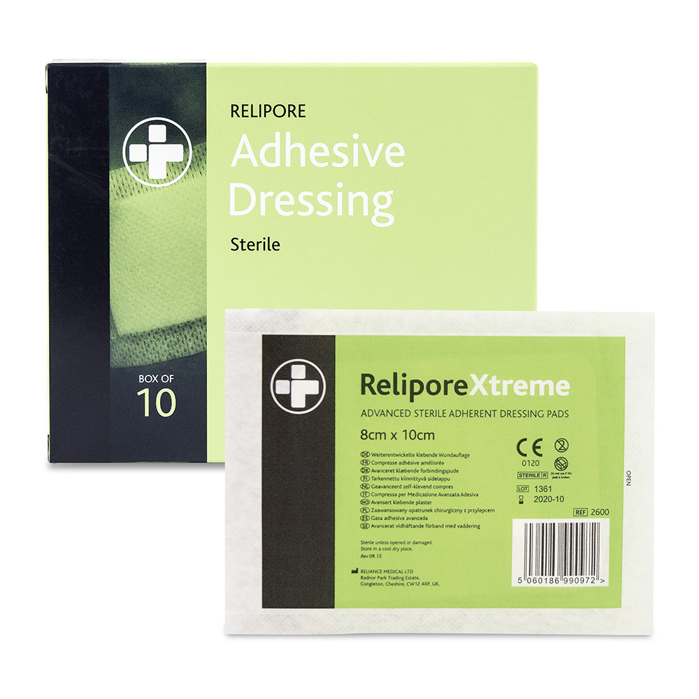 Relipore Adhesive Dressing - 8cm x 10cm - Box of 10