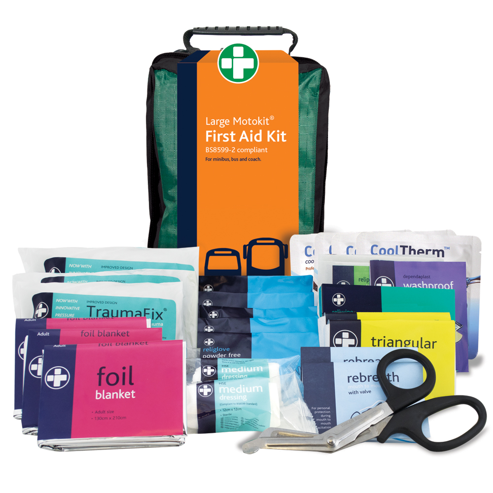 Motokit BS8599-2 First Aid Kit - Large - Copenhagen Bag - Green
