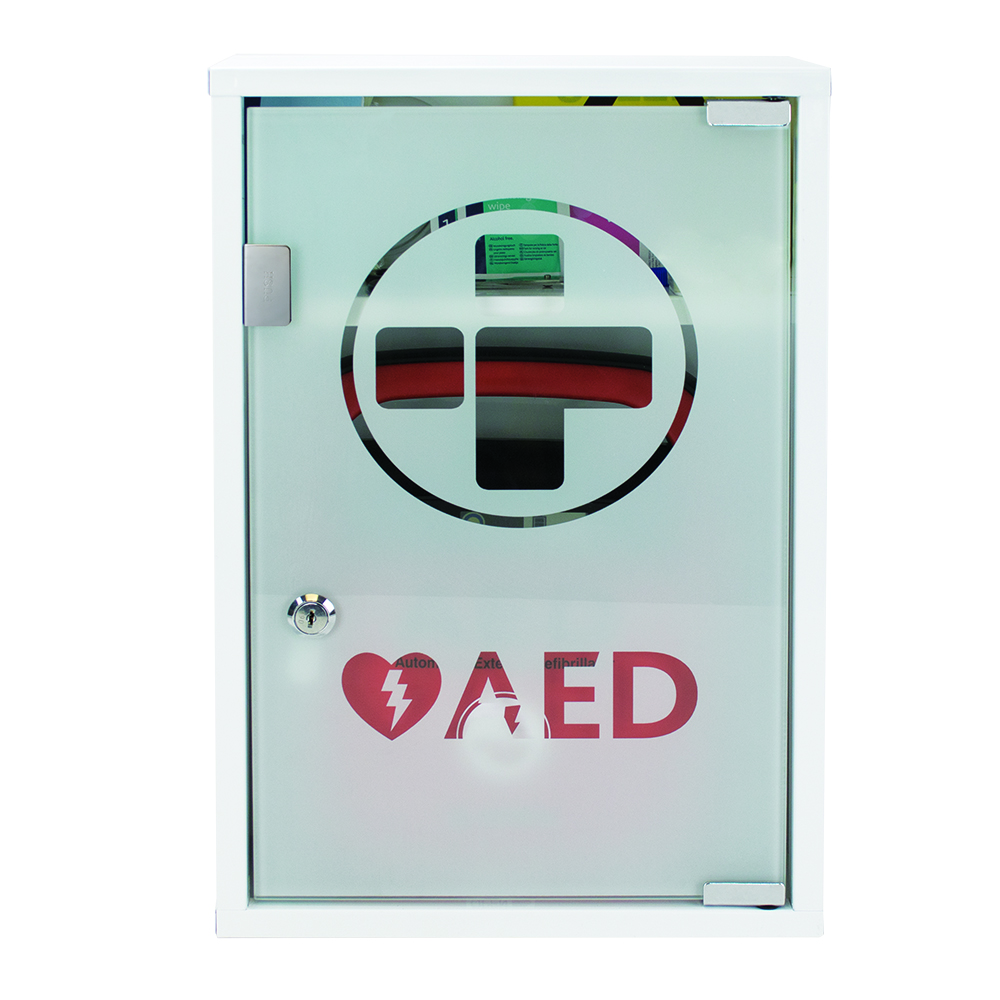Alarmed AED First Aid Cabinet - Lockable - Image 4