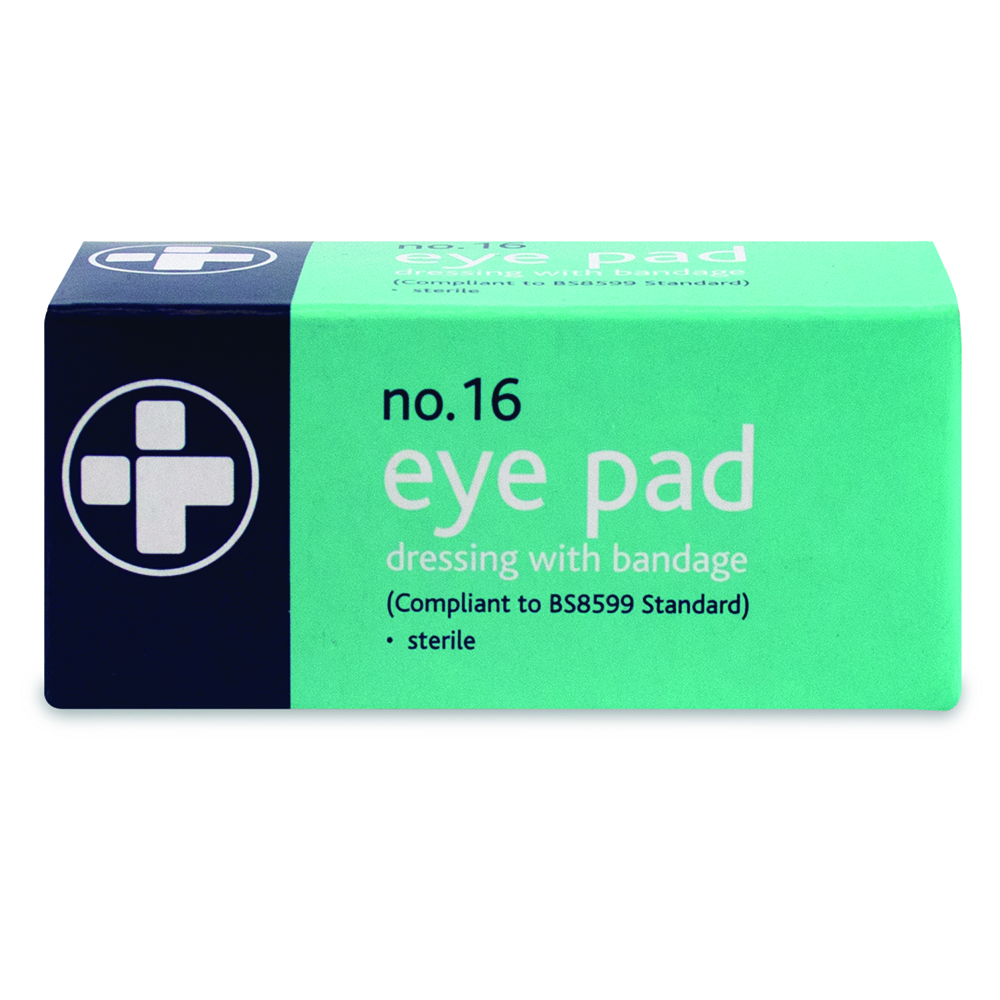No. 16 Eye Pad Dressing with Bandage - Boxed - Image 3