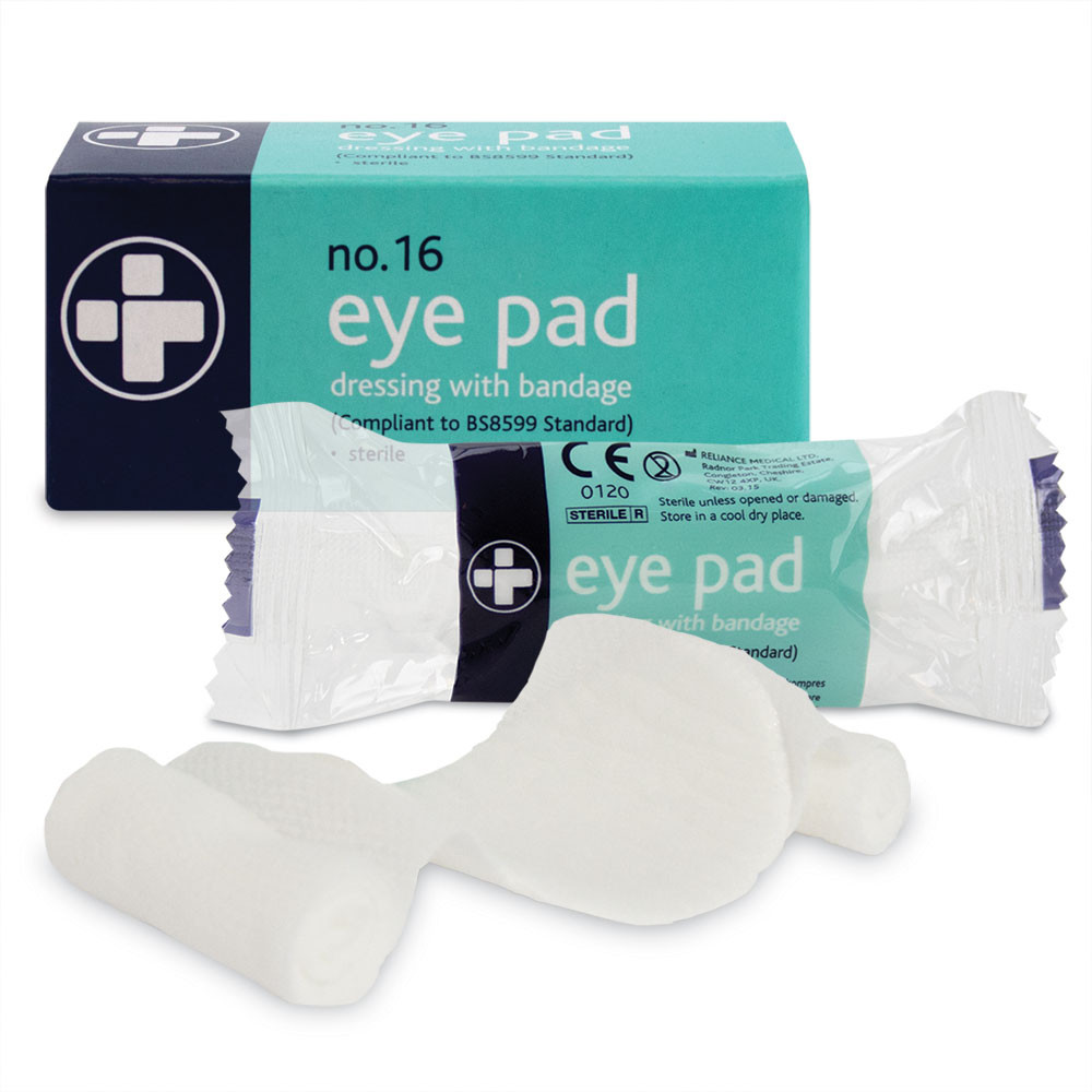 No. 16 Eye Pad Dressing with Bandage - Boxed