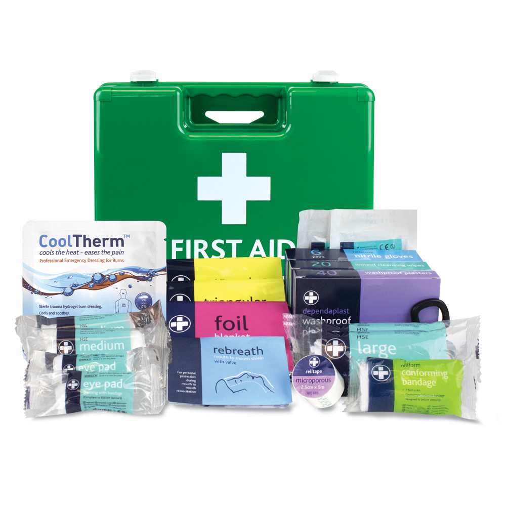 Workplace BS8599-1 First Aid Kit - Small - Sorrento Box - One Size - Green