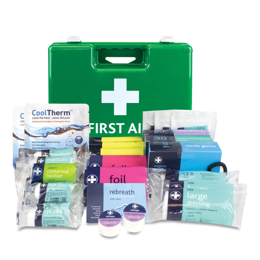 Workplace BS8599-1 First Aid Kit - Medium - Sorrento Box - One Size - Green