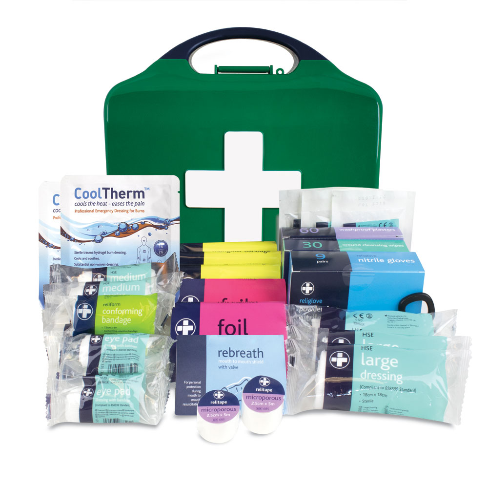 Workplace BS8599-1 First Aid Kit - Medium - Aura3 Box - Medium - Green