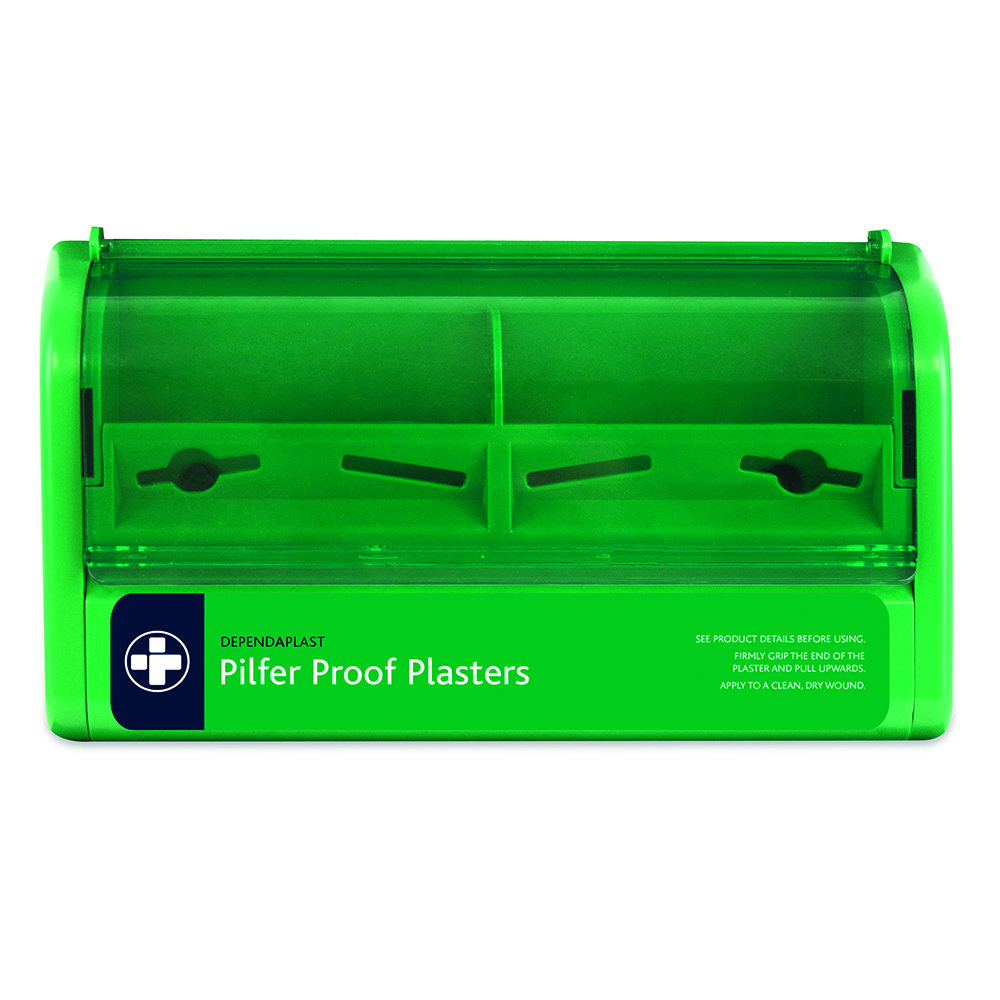 Dependaplast Pilfer Proof Plaster Dispenser - Empty (L)19cm x (W)11cm x (D)4.5cm.