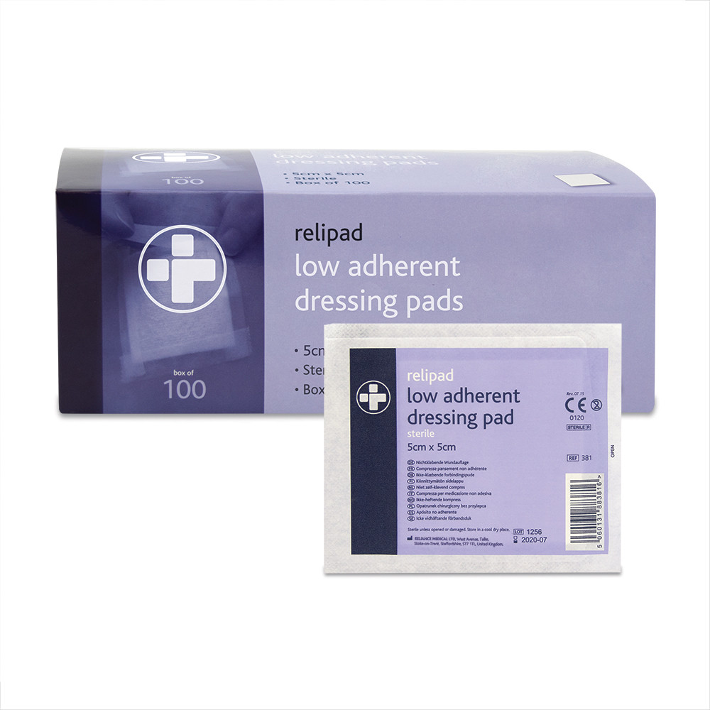 Relipad Low Adherent Dressing Pads - 5cm x 5cm