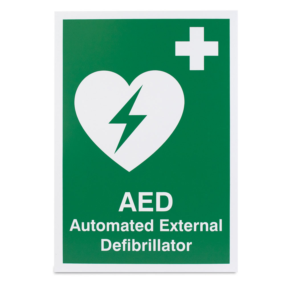 AED / Defibrillator Sign - Vinyl - 200 x 150mm