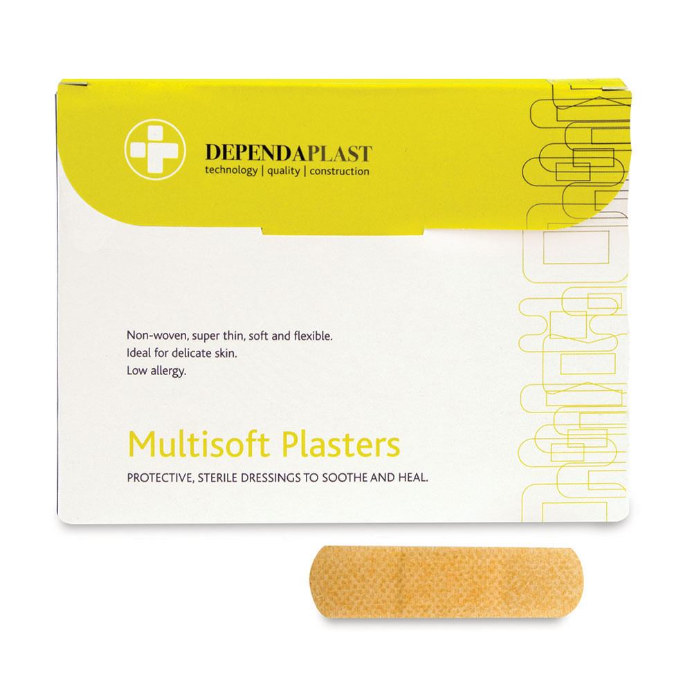 Dependaplast - Multisoft Plasters - 7.5cm x 2.5cm - Pale - Box of 100