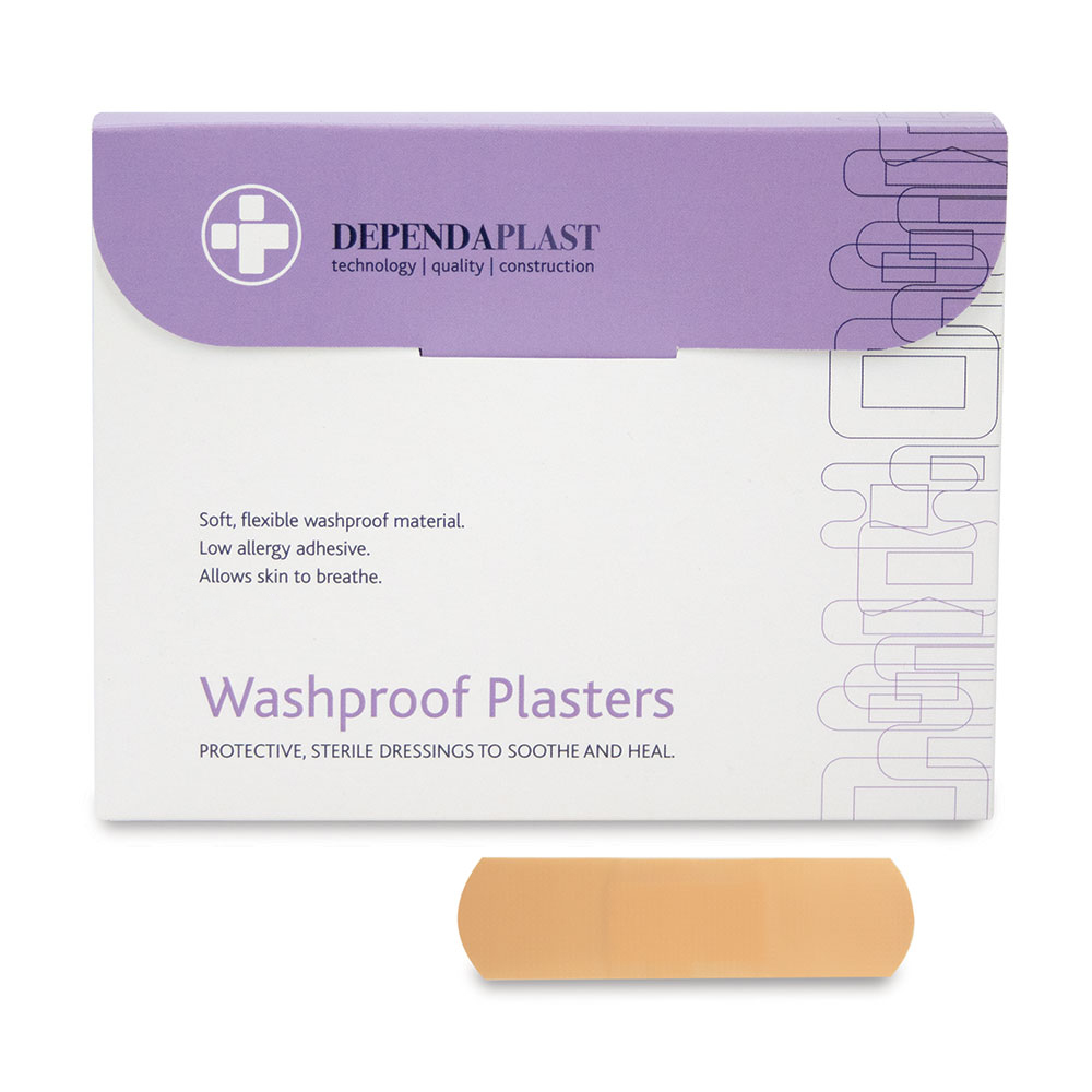 Dependaplast - Washproof Plasters - 7cm x 2cm - Pale - Box of 100