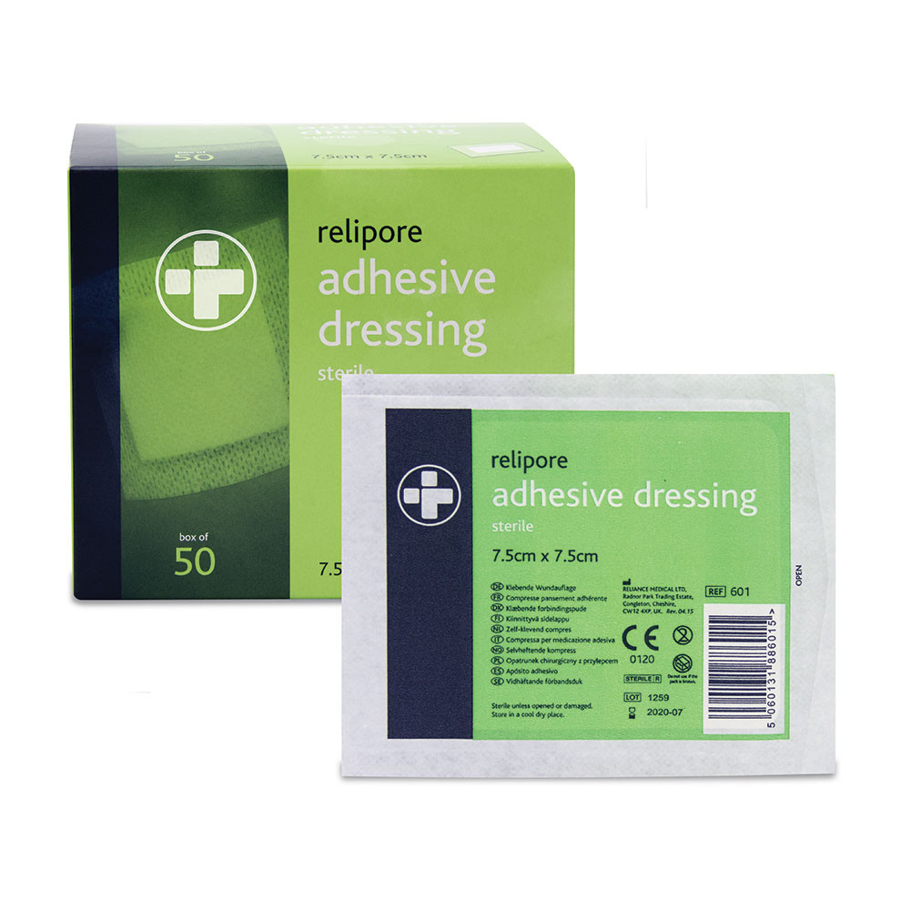 Relipore Adhesive Dressing - 7.5cm x 7.5cm