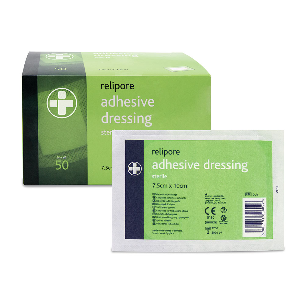 Relipore Adhesive Dressing - 7.5cm x 10cm
