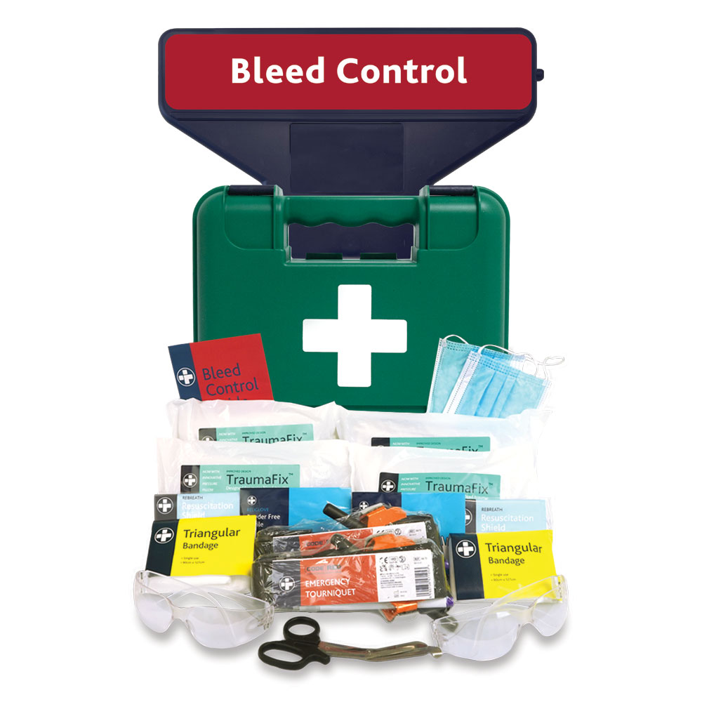 Public Access Trauma (PAcT) First Aid Kit - AuraPoint Bleed Control - Titan Box - Large - Green