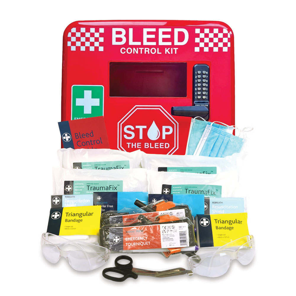 Public Access Trauma (PAcT) First Aid Kit - 3 Application - Bleed Control Cabinet