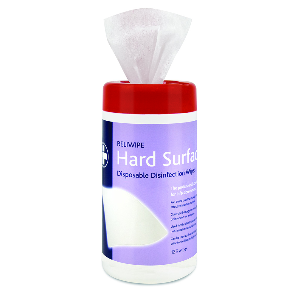 Reliwipe Hard Surface Disposable Disinfectant Wipes - Drum of 125