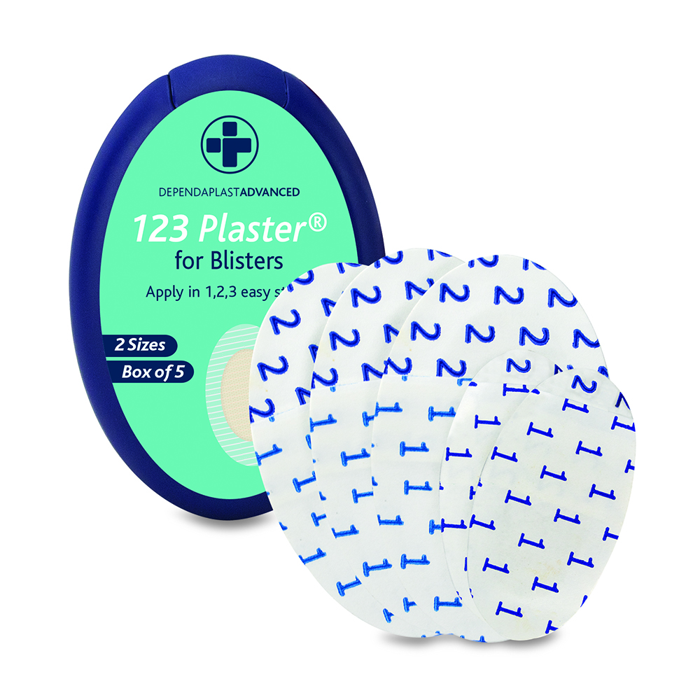 Dependaplast Advanced - 1,2,3 Blister Plasters - Assorted - Pale - Box of 5