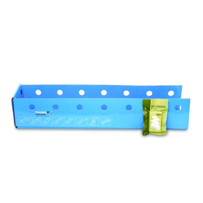 TraumaFix Cardboard Splint with Compressed Gauze – Large